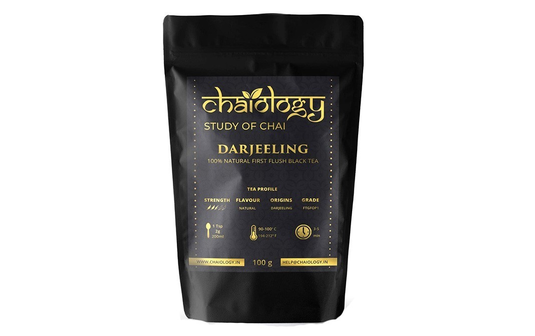 Chaiology Darjeeling (Natural First Flush Black Tea)   Pack  100 grams
